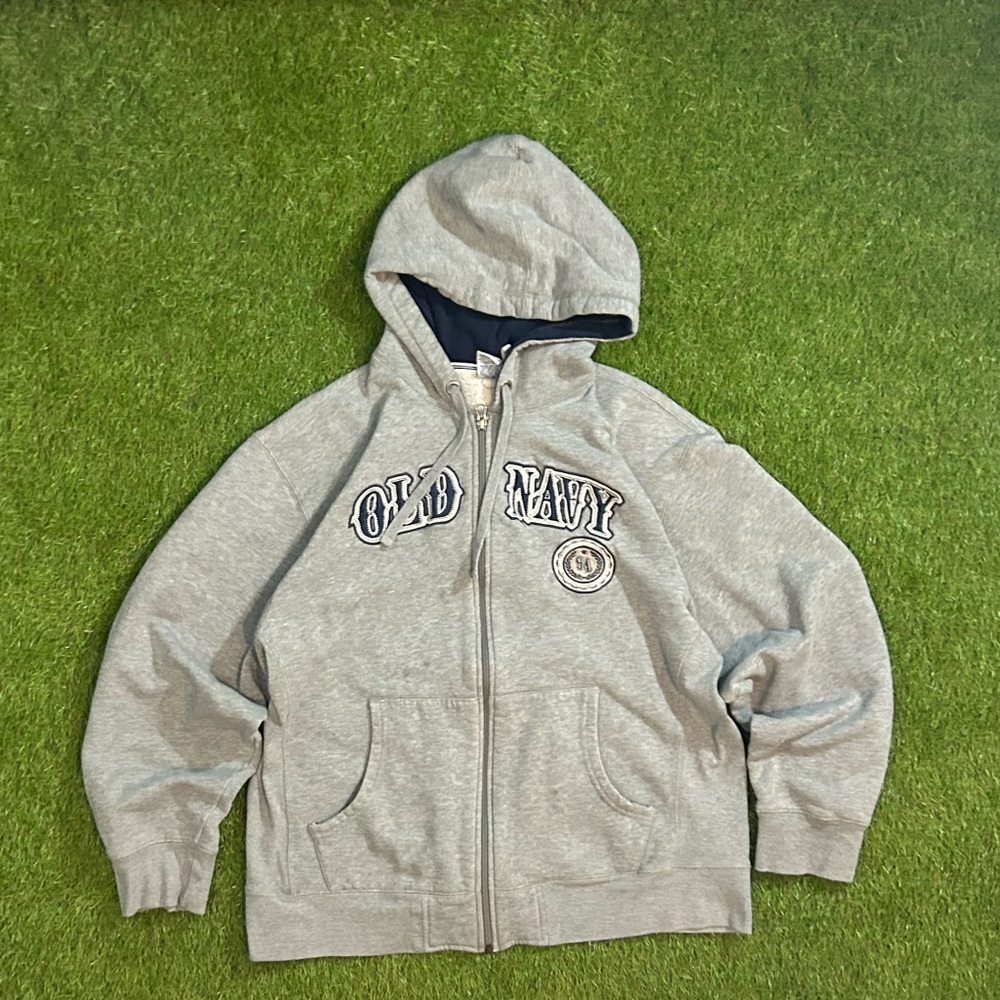 Vintage Old Navy Heather Gray Hoodie with Logo